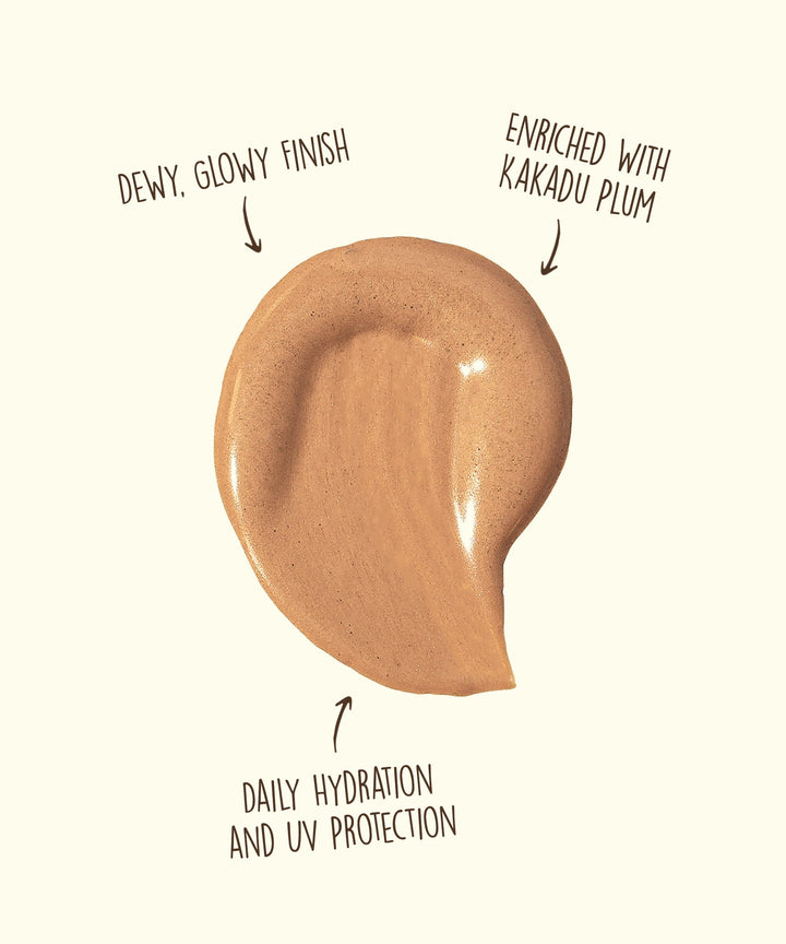 Glow SPF 30 Sunscreen Face Lotion with dewy, glowy finish, enriched with Kakadu Plum for daily hydration and UV protection. Sun Bum.